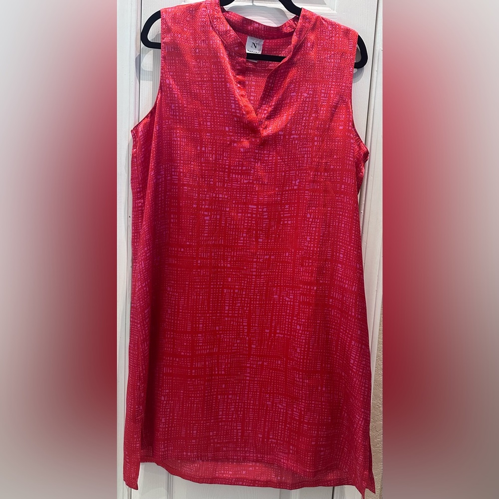 Natori Sleeveless Red and Pink Women's Dress